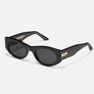 QUAY So What Sunglasses Black Smoke 60mm Round NEW